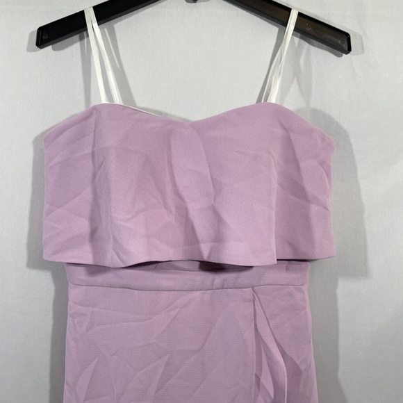 NWT $219 XSCAPE [‎ 10 ] Crepe Bustier Ruffle Skirt Dress in Lilac Purple - Picture 10 of 14